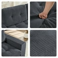 thumbnail image 5 of ZAFLY 2 in 1 Convertible Loveseat, Sleeper Sofa Bed, Floor Couch for Small Space - Gray, 5 of 6