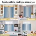 thumbnail image 6 of Blue Ombre Kitchen Curtains Small Short 39 Inch Length, Modern Gradient Abstract Art Grommet Top Bedroom Living Room Curtains, Light Filtering Cafe Curtain Drapes 2 Panels Set 55''x39'', 6 of 9