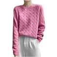 thumbnail image 4 of Mgmyaa Women's Oversize Sweater Crew Neck Long Sleeve Knit Shirt Spring Fall Loose Layering Pullover Tops, 4 of 5