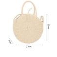 thumbnail image 2 of Bolso bandolera de paja para mujer, bolso de hombro tejido, bolso y bolsos redondos de playa de verano, 2 of 5