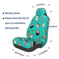 thumbnail image 3 of Goofa Sushi Pattern Elastic Car Seat Cover - Stretchable Auto Seat Protector, Easy to Install and Clean for Cars, SUVs, Trucks, and Vans, 3 of 5
