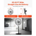 thumbnail image 6 of VEVOR Industrial Pedestal Fan, 30 Inch 85-Degree Oscillating Fan, Height Adjustable Standing Fans with 3 Adjustable Speeds, Black, 6 of 9