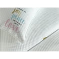 thumbnail image 4 of Ambesonne Joy Quilted Bedspread Set 3 Pcs, Christmas Snowflake Love, King Size, Pale Pink Pale Blue, 4 of 5