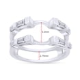 thumbnail image 2 of Baguette & Round White Cubic Zirconia Enhancer Guard Ring 14K White Gold Ring Size - 10, 2 of 10
