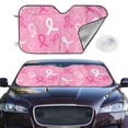 thumbnail image 2 of Fotbe Breast Cancer Awareness (3) Car Windshield Sunshade | Sun Visor Protector Front Window Shade, Keeps Out UV Rays, Keeps Your Vehicle Cool-Small, 2 of 7