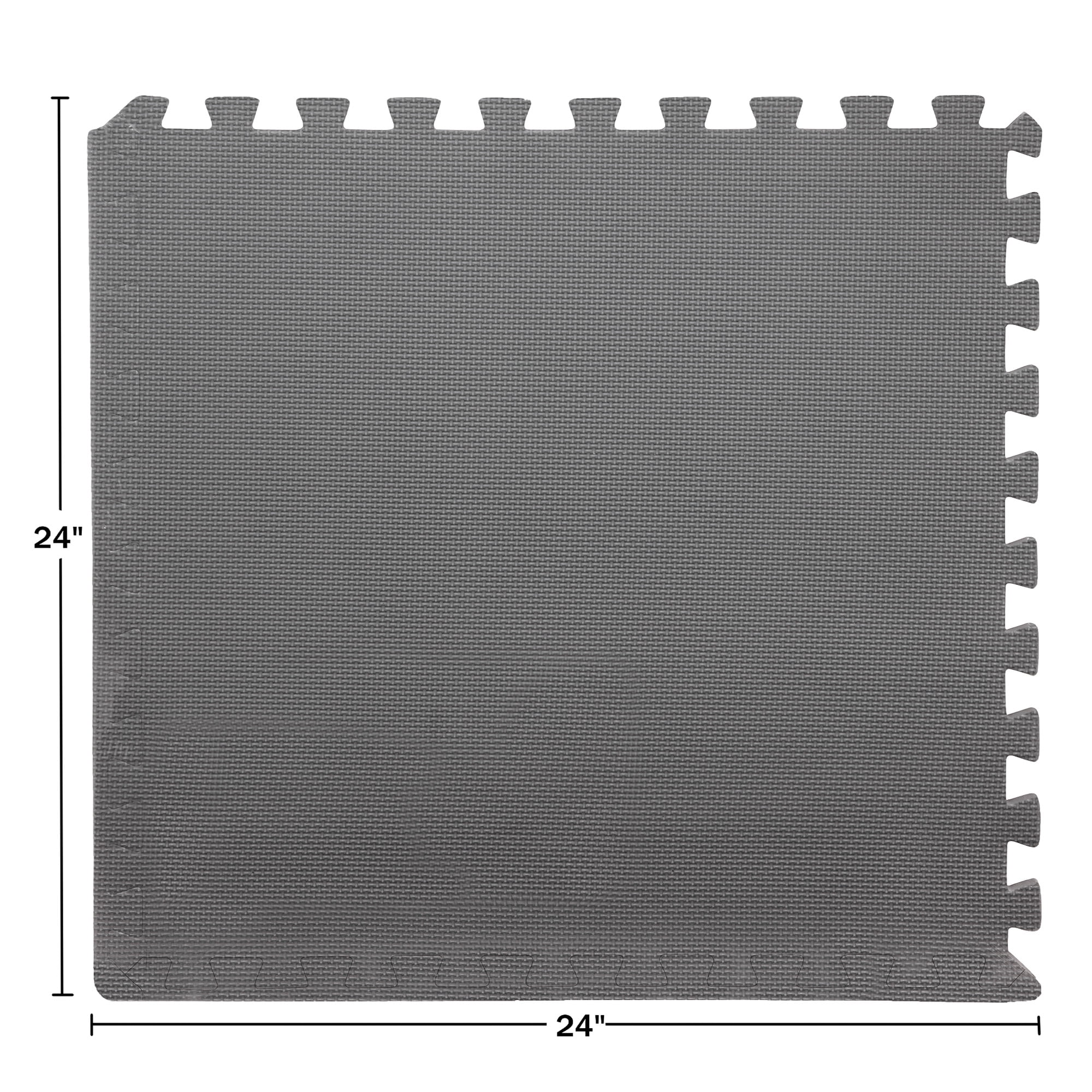 Stalwart EVA Foam Mat Tiles 18-Pack - 72 SQ FT of Interlocking Padding for Garage, Playroom, or Gym Flooring - Gray