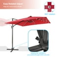 thumbnail image 5 of FLAME&SHADE 9×9FT LED Cantilever Umbrella with Aluminum Frame, and 360° Rotation,Red, 5 of 6