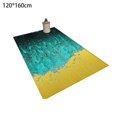 thumbnail image 2 of Modern Non-slip Area Carpet Abstract Ink Paint Purple And Gold Marble Art, 2 of 5