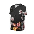 thumbnail image 2 of Balery Butterfly with Fowers Baseball Jersey for Men Casual Button Down Shirts Short Sleeve Active Team Sports Uniform-4X-Large, 2 of 9
