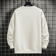 thumbnail image 4 of PNTUTB Men's Crewneck Solid Color Sweatshirt Long Sleeve Casual Warm Loose Hoodless Pullover Tops, 4 of 5