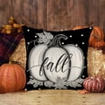 thumbnail image 4 of Fall Pumpkin Pillow Covers 20x20 Inch Black and White Polka Dot Pumpkin Autumn Maple Leaves Throw Pillow Cases Harvest Thanksgiving Halloween Holiday Cushion Cover for Sofa Couch, 4 of 6