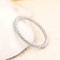 thumbnail image 3 of EOEMY Luxury Woman Twist Band 925 Silver Filled Wedding Party Sz 6-10-8, 3 of 5