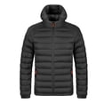 thumbnail image 2 of UVEASISHA Men's Lightweight Puffer Jackets Full Zip Stand Collar Hooded Winter Coats Slim Fit Casual Windpoof Insulated Jacket Warm Quilted Coat Black L, 2 of 4