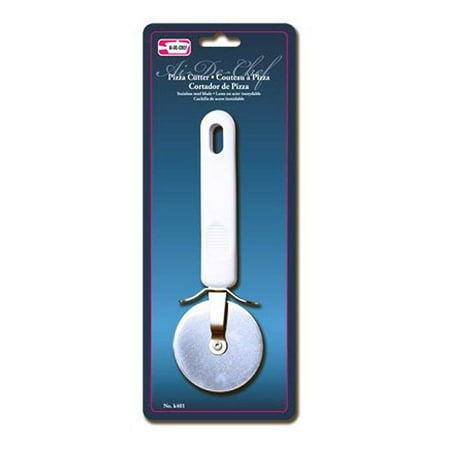 

Lot of 2 Stainless Steel Blade Pizza Cutters Round Wheel Cutting Kitchen Utensil