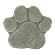 Dog Pawprint Memorial Stone - DIY Lettering, Weatherproof, Mossy Green, Ideal for Outdoor Lawn   Patio