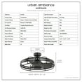 thumbnail image 5 of Luxury Urban Loft Ceiling Fan, Large Size: 13.625''H x 26''W, with Utilitarian Style Elements, Matte Black Finish, UHP9400 from the Krefeld Collection by Urban Ambiance, 5 of 5
