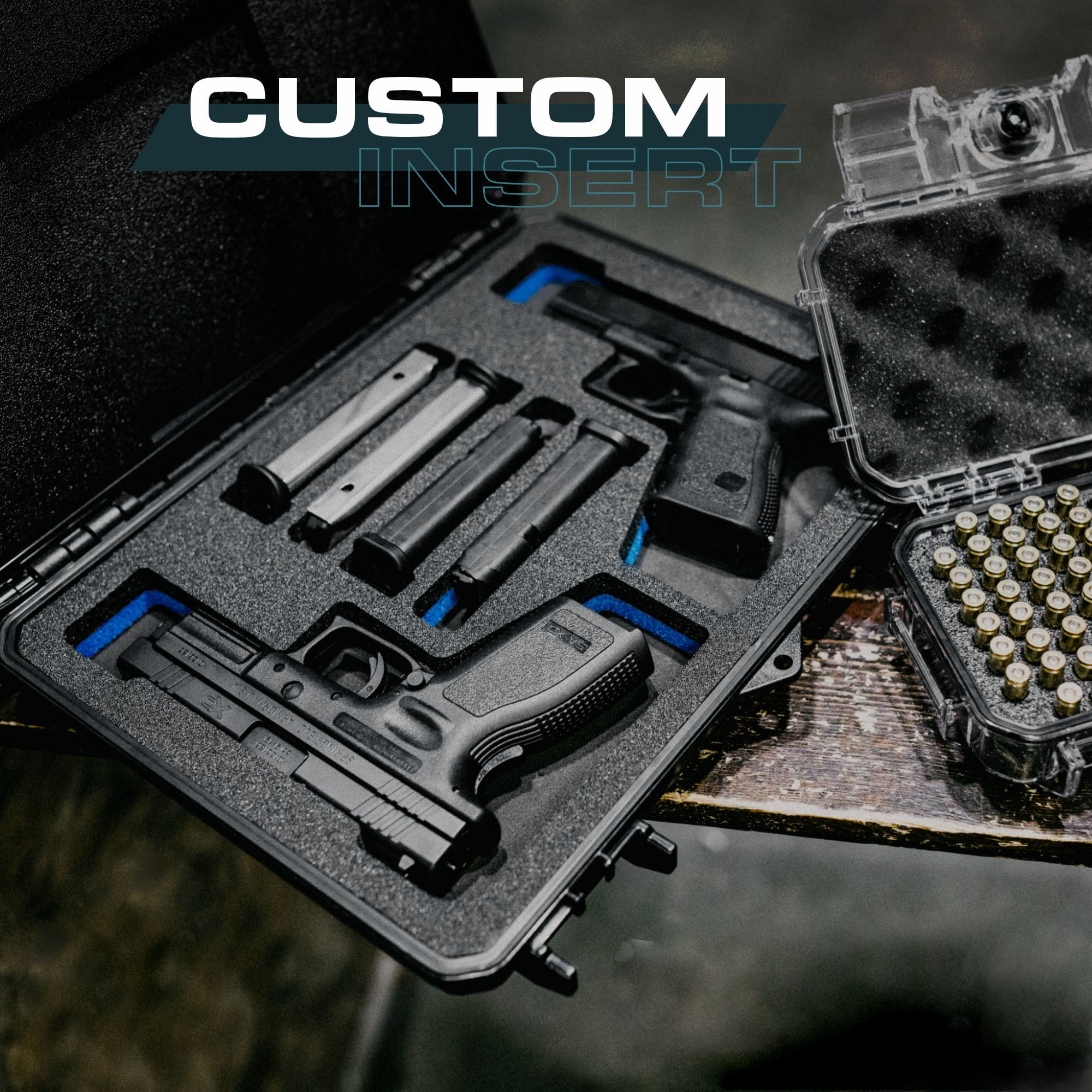 Seahorse 85 Slim Hard Shell Protective Case with 2 Pistol Foam
