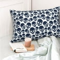 thumbnail image 4 of Kdxio Cotton Pillow Cases 20"x30" Pillowcases,Soft and Breathable Bedroom Pillow Cases-black Skull white-No Pillow Core, 4 of 5