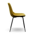 thumbnail image 5 of Pemberly Row Contemporary Velvet Side Chairs (Set of 2) in Gold, 5 of 6