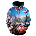 thumbnail image 2 of Sudadera con capucha para hombre de otoño e invierno con estampado 3D de Pixar Car Lightning McQueen, chaqueta con patrón de moda para deportes callejeros, sudadera informal para hombre, 2 of 5