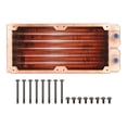 thumbnail image 1 of Radiador de refrigeración por agua para computadora industrial, totalmente de cobre, con tubo redondo de 7 mm y rosca G1/4., 1 of 14