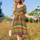 thumbnail image 4 of Vestido Tutti Fruity de manga corta Ropa mujer Vestidos de fiesta para mujer Vestido largo mujer Conjuntos de playa para mujer, 4 of 7
