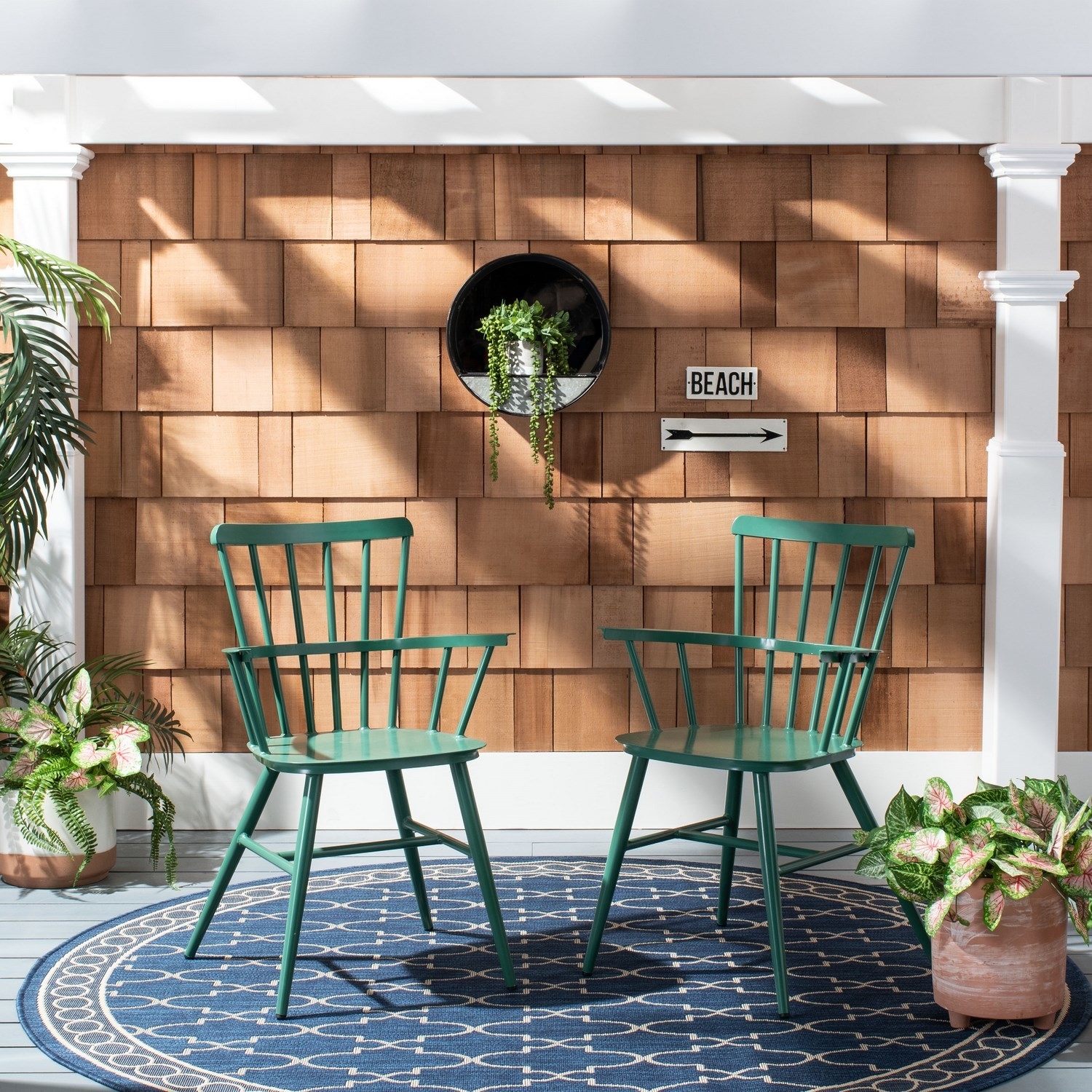 Safavieh Clifton Outdoor Patio Arm Chair Matte Olive Green Walmart