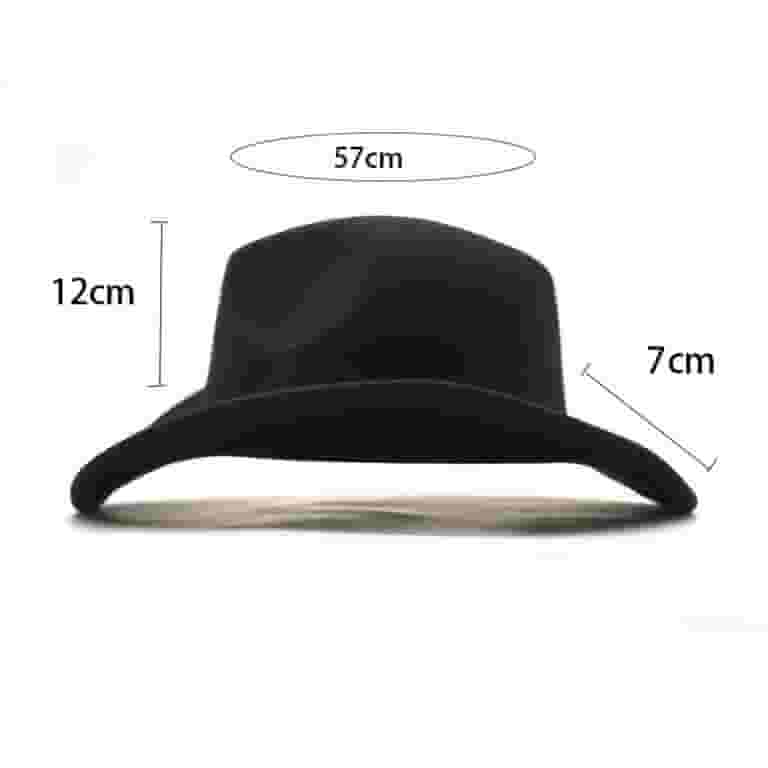 Unisex Vintage Wide Brim Warm Hat Western Cowboy Hat British Unisex Vintage Wide Brim Warm Hat Western Cowboy Hat British