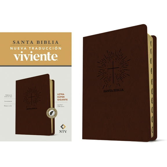 Santa Biblia Ntv, Letra SÃºper Gigante (Sentipiel, CafÃ© Oscuro, Ãndice, Letra Roja), (Hardcover)