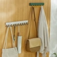 thumbnail image 5 of Hanger Hook,Cabinet Door Back Hanger with 10 Hooks,PP Multi-purpose Movable Row Hook Bathroom Accessories,Hanger Storage Holder Hanging Coat Hat Towel Bag Hook Rack, 5 of 7