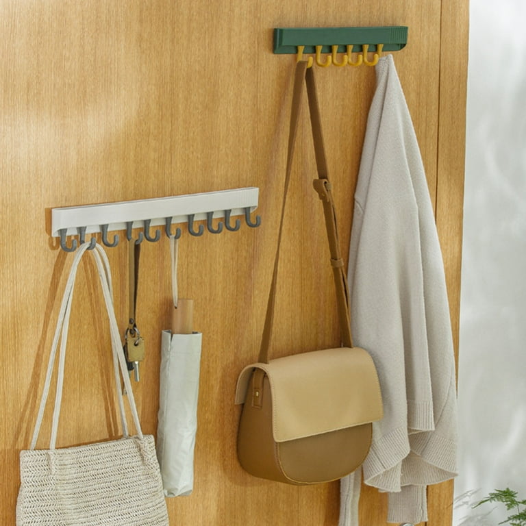 Coat Hook Rack Brushed - Towel Hook Rail Wall Mounted with 6/10 Heavy Duty Hooks, Durable Wall Hangers for Bedroom, Bathroom, Foyer, Hallway, Size