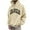Khaki 15003, variant on OWMEOT Men's Fleece Hoodies LOS ANGELES Printed Hoodie Pullover Tops Casual Letter Hooded Sweatshirts with Pocket