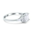 thumbnail image 2 of Simulated Cubic Zirconia Size-5 Cushion Cut Marquise Art Deco Engagement Wedding Bridal Ring 925 Sterling Silver, 2 of 7