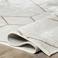 thumbnail image 4 of nuLOOM Veronica Geometric Honeycomb Area Rug, 6' 7" x 9', Light Pink, 4 of 9