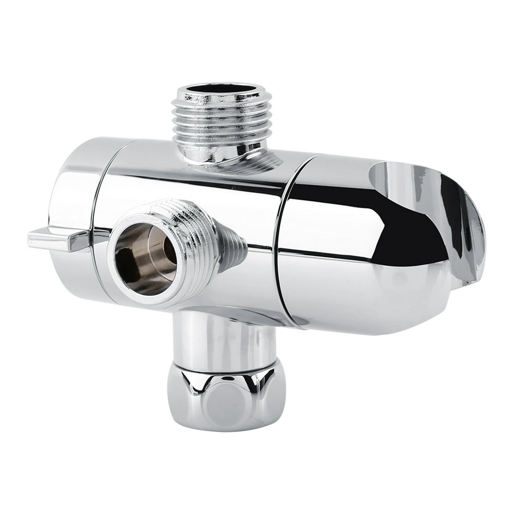 3Way Shower Arm Diverter with Handheld Shower Head Holder, Universal Shower Arm Mounted Valve
