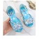 thumbnail image 1 of Novedad de verano de Disney, zapatos de princesa para niñas, sandalias con dibujos animados de frozen elsa boca de pez, zapatos pequeños planos de cristal de fondo suave, plantilla 26 de 17,5 CM Gao Jinjia LED, 1 of 2