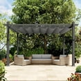 thumbnail image 3 of WildBreak Outdoor Pergola 10 x 13 Feet, with Adjustable Canopy, Gray, 3 of 7