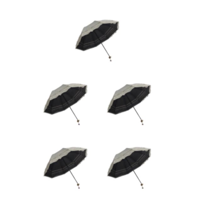 Injueey Paraguas de sol de acero para mujer, bonito y exquisito, portátil, impermeable, para niñas, para viajar, triple paraguas plegable, Type2 NO2