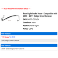 thumbnail image 2 of Rear Right Brake Hose - Compatible with 2008 - 2011 Dodge Grand Caravan 2009 2010, 2 of 2