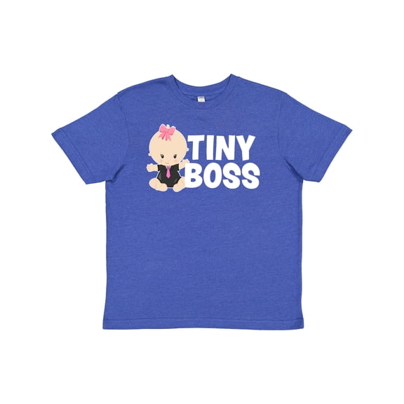 Inktastic Tiny Boss with Baby in Suit Youth T-Shirt