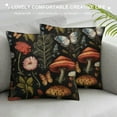 thumbnail image 3 of Nawypu Mushroom Pillow cover,fairycore room decor,dark academia room decor,Forest Decor,witch decor,Mushroom Pillow Cover,mushroom decor,Black Lumbar Pillow Cover,12 * 20 in, 3 of 5