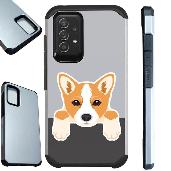 Compatible with Samsung Galaxy A72 5G Hybrid Fusion Guard Phone Case Cover (Cute Dog Welsh Corgi)