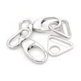 thumbnail image 1 of Craftmemore 2 Juegos De Ganchos Giratorios Gruesos Con Anillos Triangulares, Cierre De Pinza De Langosta Para Bolsos, Accesorios De Costura (1 Pulgada De Plata), 1 of 5