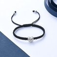 thumbnail image 4 of Heart Shape Urn Bracelet for Ashes Black Braided Rope Adjustable Bangle Cremation Jewelry Keepsake Memorial Gift for Women, 4 of 5