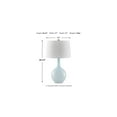 thumbnail image 6 of Signature Design by Ashley Rylanton Table Lamp, Aqua Glass, 26" Tall, Modern Accent Lighting, 6 of 6