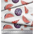 thumbnail image 2 of Soimoi Cotton Voile Fabric Watermelon Fruits Print Fabric by Yard 56 Inch Wide, 2 of 3