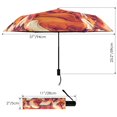 thumbnail image 3 of Compact Sun Umbrella Windproof Travel Umbrellas for Rain Strong Portable UV Protection Cartoon Foxes, 3 of 8