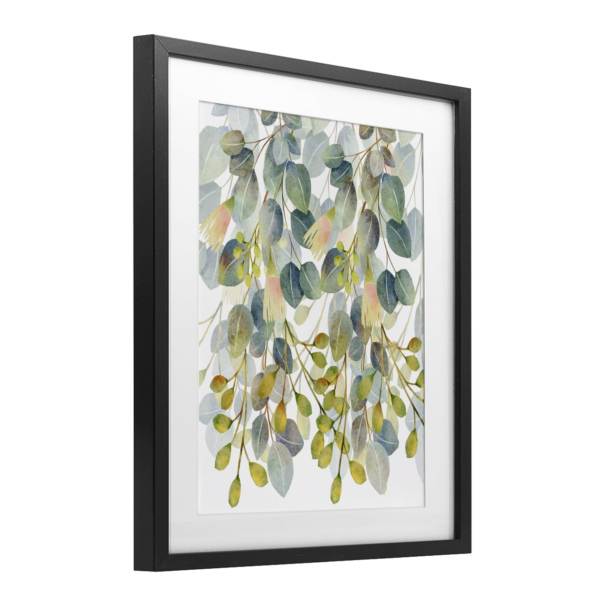 Stupell Industries Suspended Ivy Leaves Black Framed Print Under Glass, design by Marcus Prime