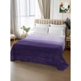 thumbnail image 2 of Purple Ombre Flat Sheets Only Queen Size, Soft Breathable Bed Top Sheets for Mattress, Modern Abstract Art Ocean Oil Painting Luxury Bedding Flat Sheets for Home Hotel Bedroom Bed Protection, 2 of 9