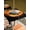 Orange, variant on Outdoor Tablecloth with Umbrella Hole and Zipper, Baseball Square Table Cloth 54x54 Inch Waterproof Tablecloth, Modern Buruning Flame Sport Black Background Picnic Table Cover for Patio Camping